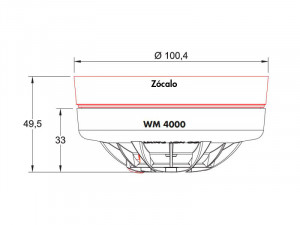 Detector temperatura WM 4000 - dimensiones