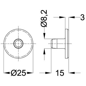Placa de tope circular 205188 dimensiones